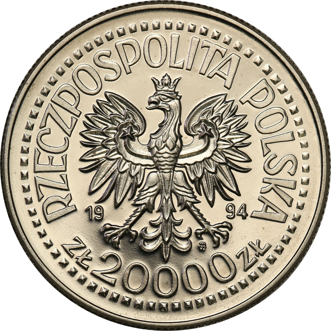 PRL. PRÓBA Nikiel 20 000 złotych 1994 - Mennica